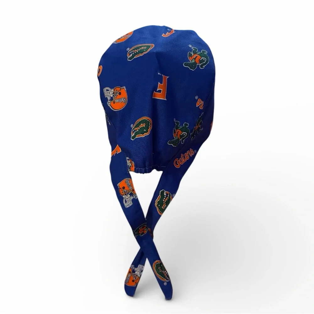Hand Crafted Surgical Scrub Cap Unisex Classic Style Cotton Tie Back Reversible